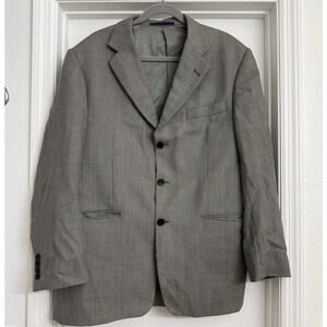 Burberry London Men's Kensington T Model Wool Blazer Sport Coat Gray Check 42R